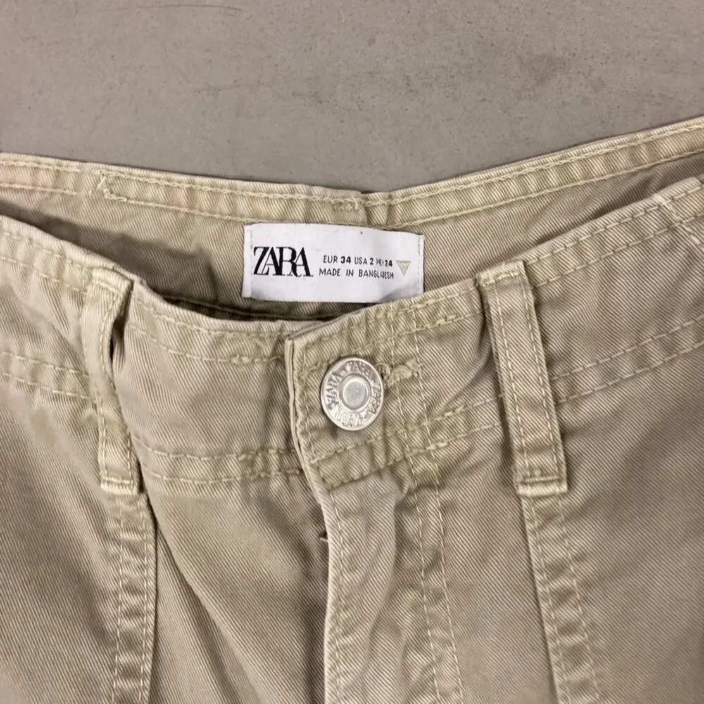 vintage Y2K Zara flared cargo pants 26x31